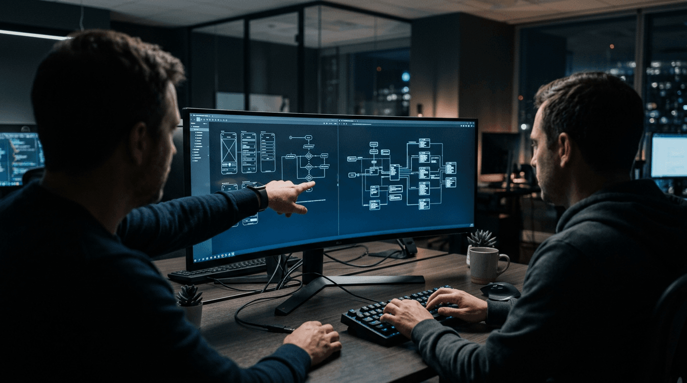 AI-assisted product engineering team in a modern delivery setup